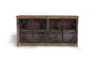 GINER Y COLOMER Buffet de 4 portes en bois de manguier et métal noir